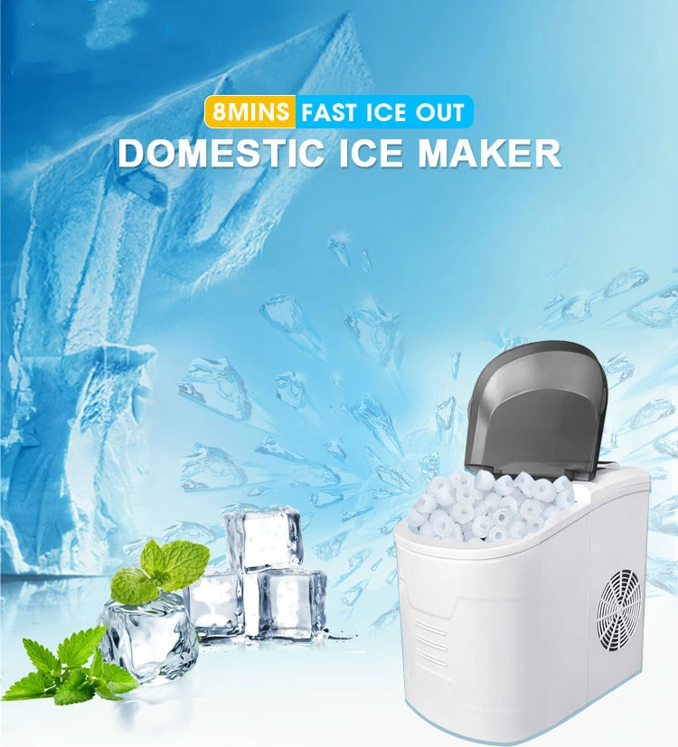 Portable Solar DC 12V Ice Maker AC 220V Mini Ice Machine Home Use Appliance Bar Ice Maker