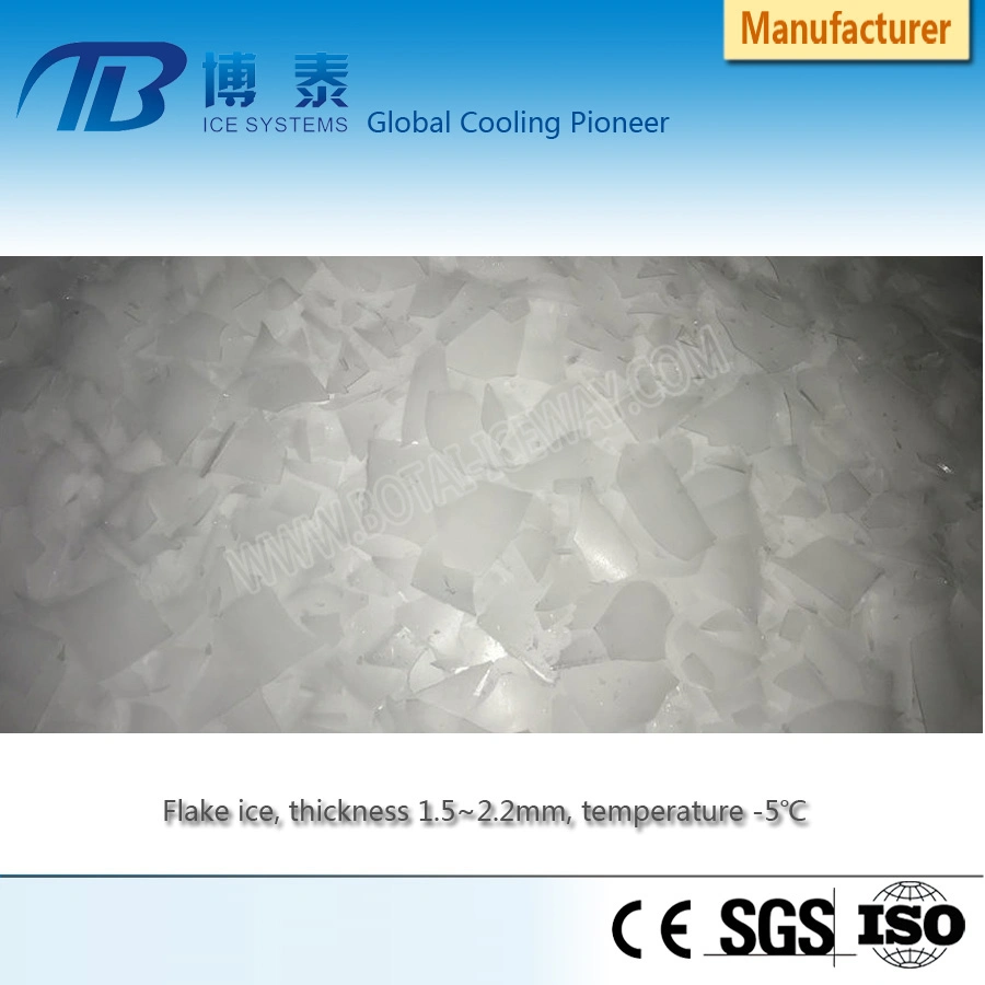 Industrial Flake Ice Maker Machine Making Slice Ice 5 Tons Per 24 Hours
