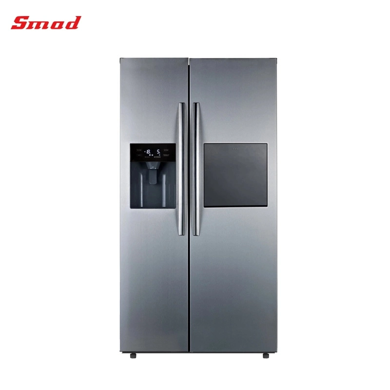 Home Appliance No Frost Side by Side Refrigerator with Ice Maker