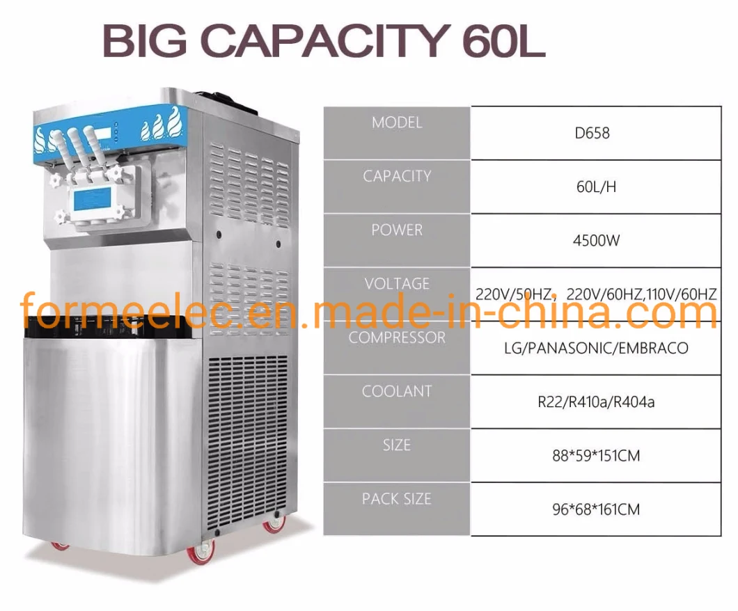 60L Ice Cream Machine Big Capacity Soft Ice Cream Maker