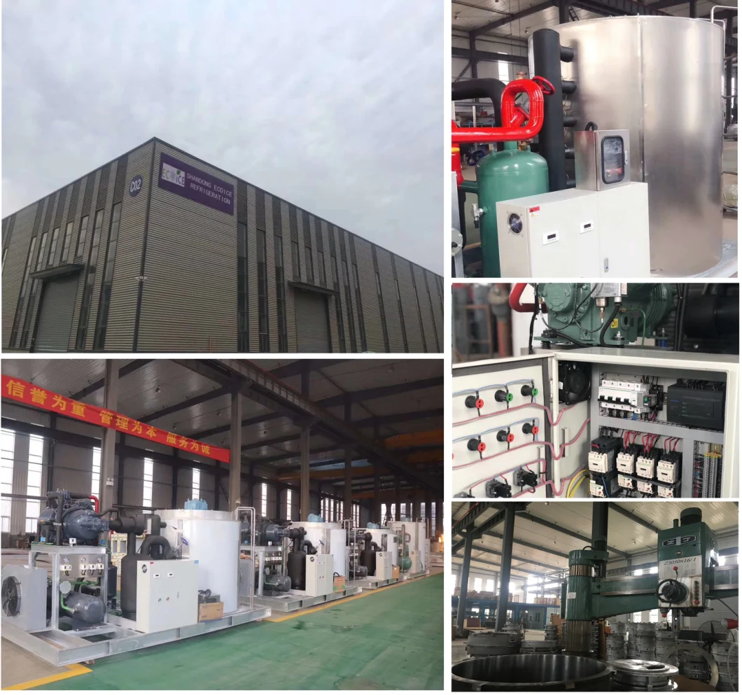 0.5~40ton Industrial/ Commercial Cube/Tube/Slurry/Flake Ice Making Maker Machine for Supermarket Seafood Storage