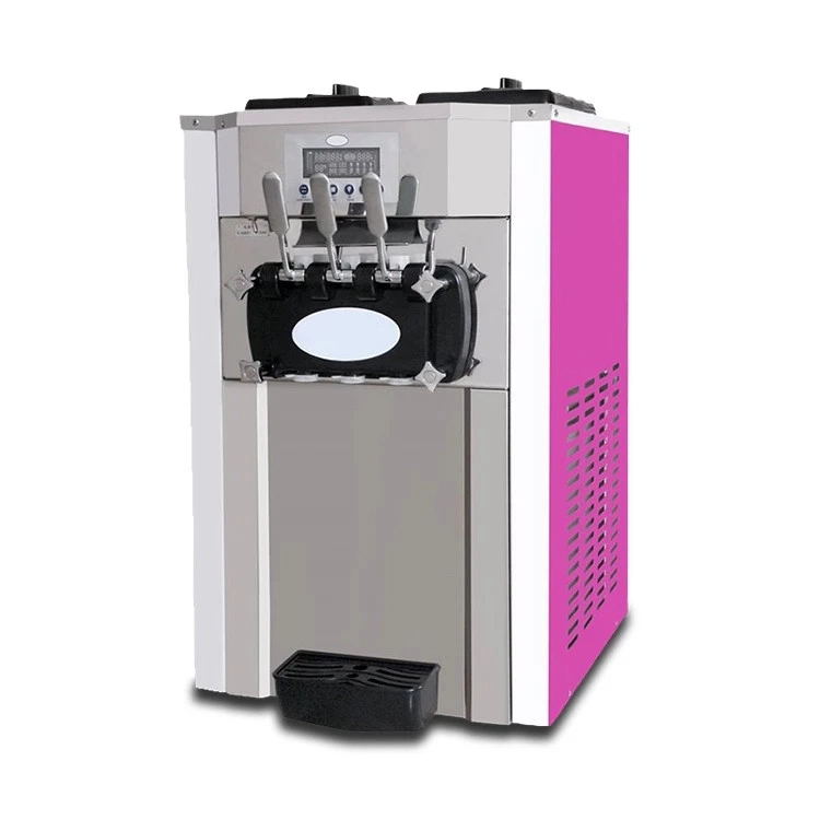Commercial 3 Flavors Counter Top Soft Serve Ice Cream Making Machine