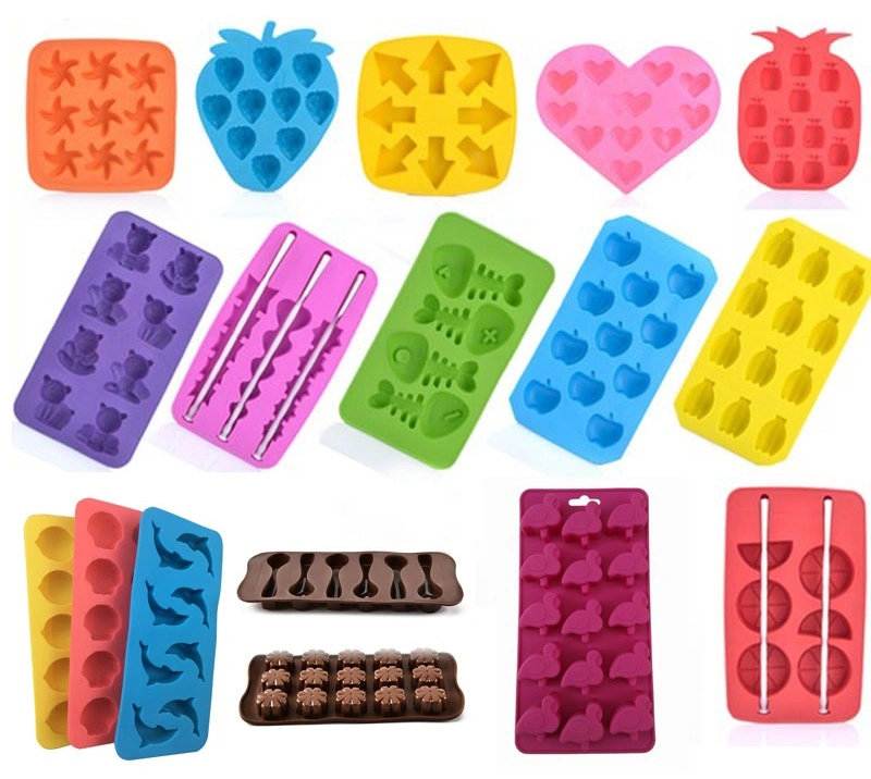 Silicone Ice Trays Cake Baking Mold Ice Cube Moulds Soap Chocolate Mold