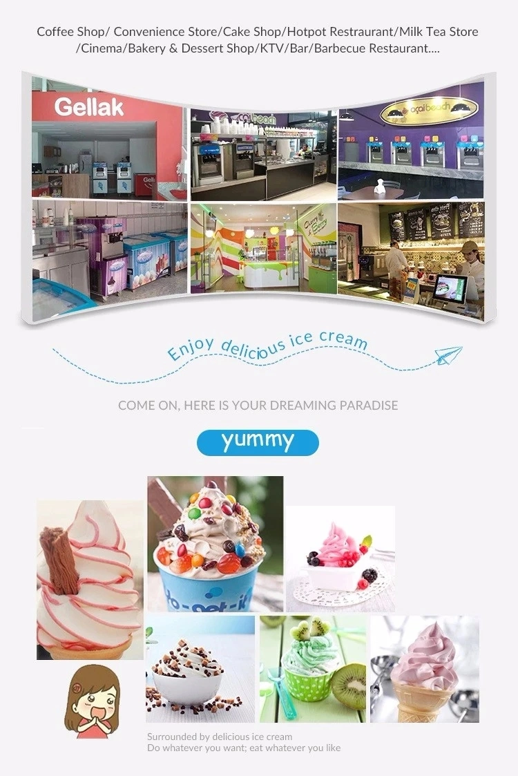 Popular Three Flavors Portable Ice Cream Soft Serve Ice Cream Machine