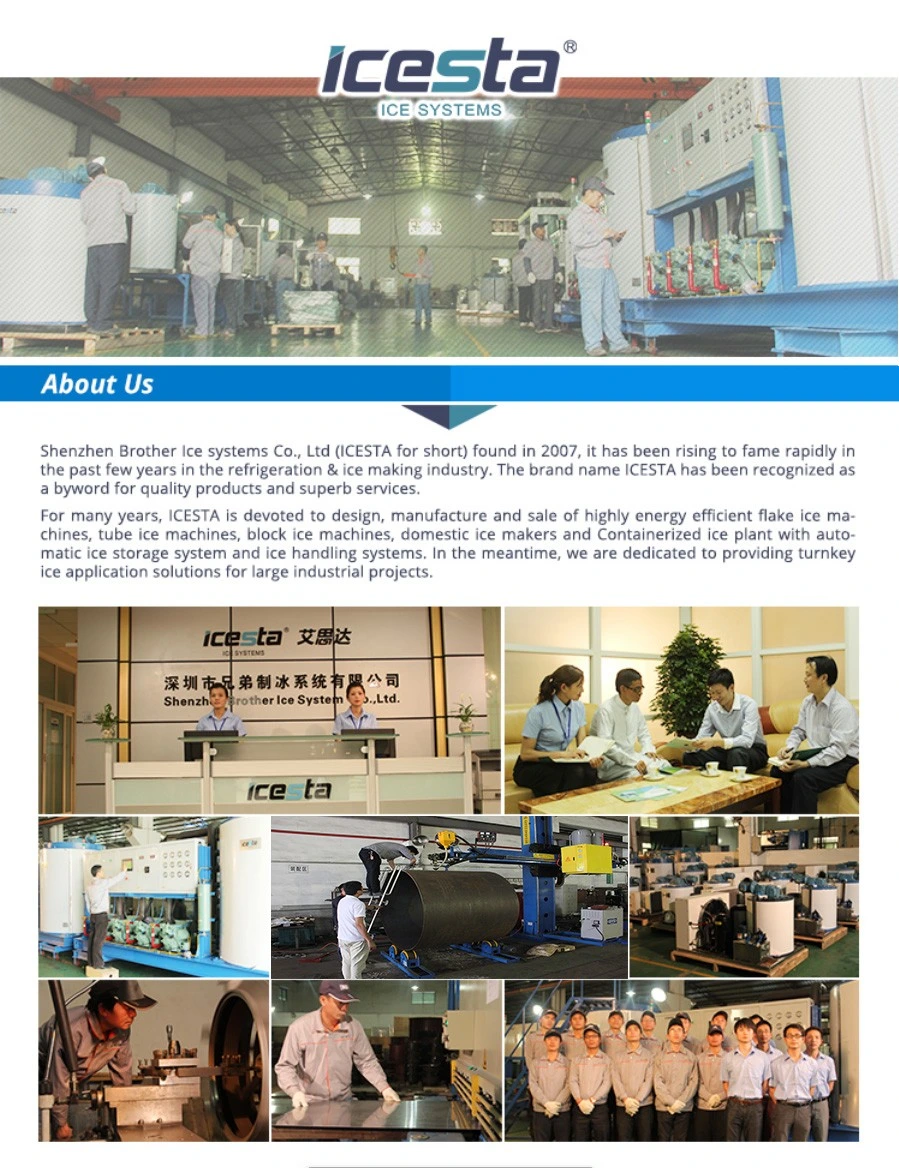 China 10t Air Cooled Flake Ice Machine Air Cooled Slurry Ice Maker Machine