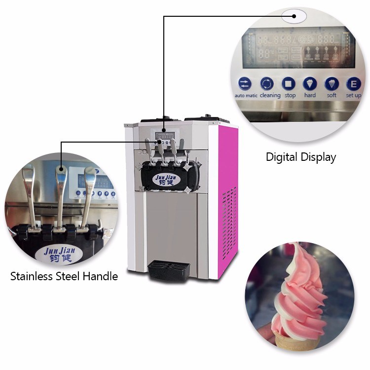 Counter Top Mini Commercial Soft Ice Cream Maker Making Machine