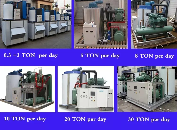 China Hot Sale Flake Ice Machine Maker 8ton for Semi-Industrial Range