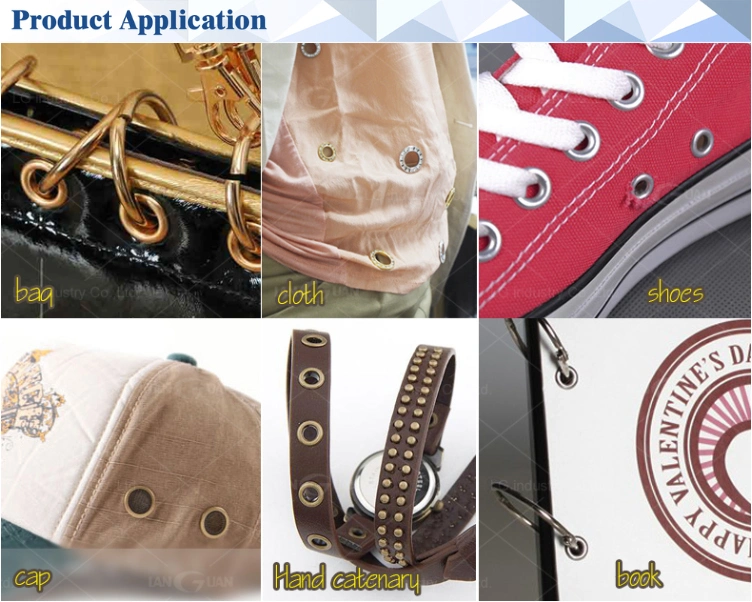 Customize Size Curtain Metal Eyelet Customize Color Brass Eyelet for Shoe