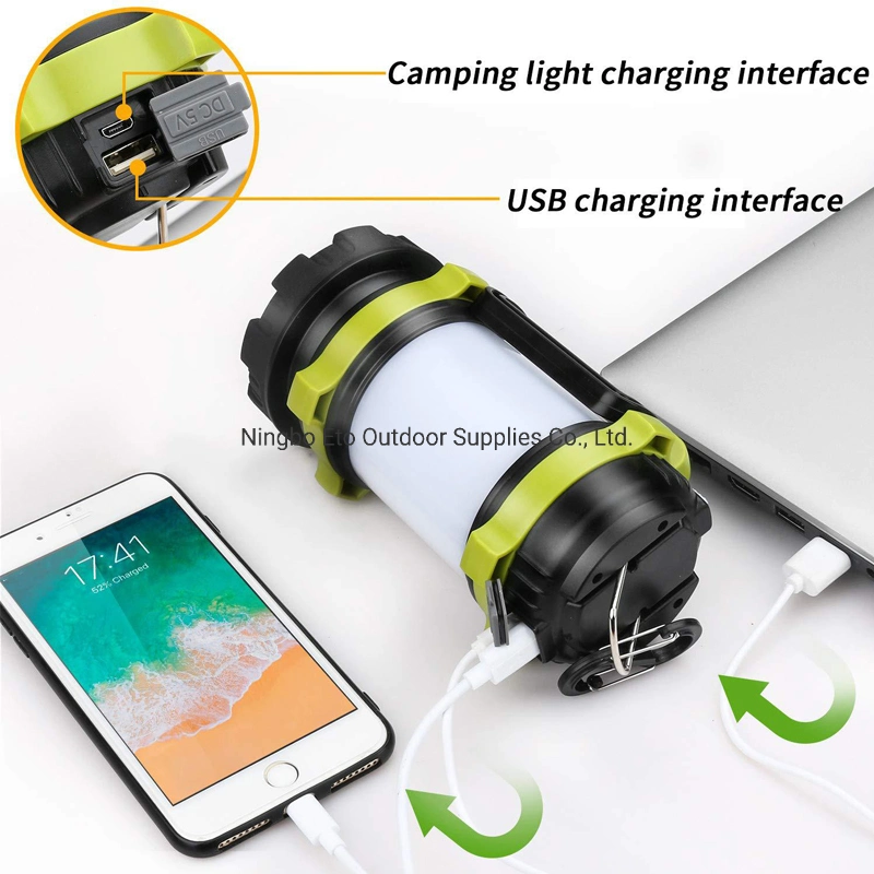 Amazon Best Seller Camping Lantern Rechargeable Lantern Flashlight LED with Power Bank