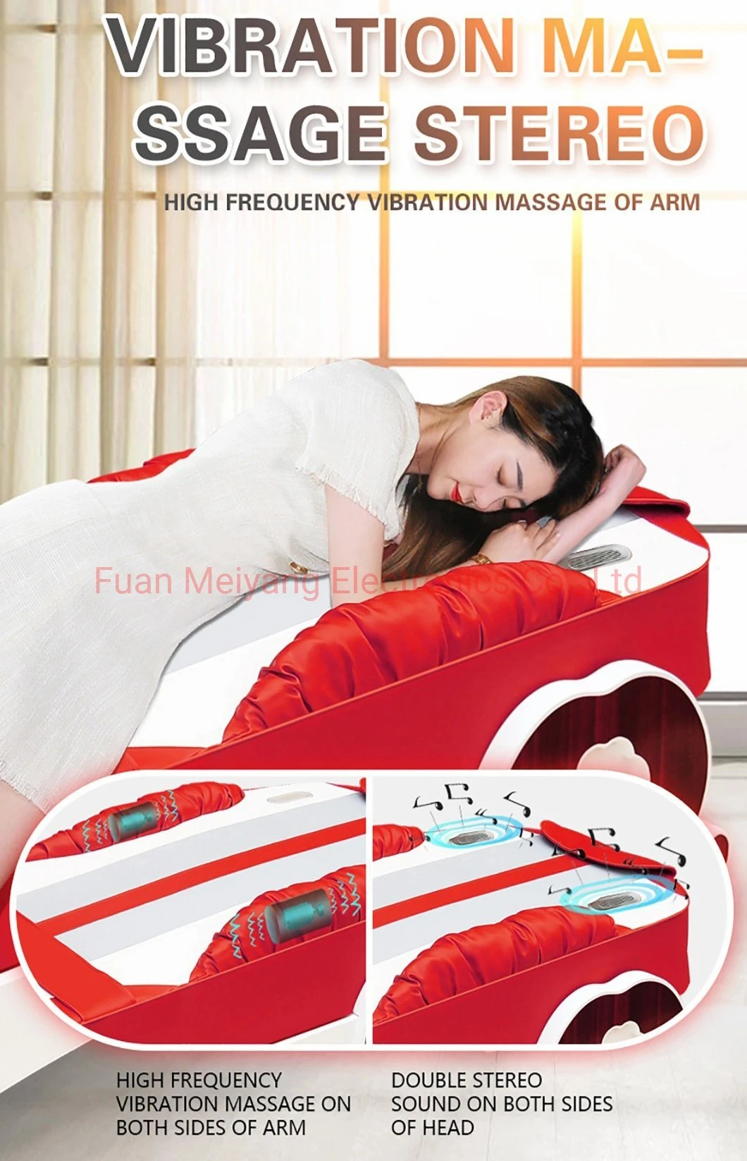 Fuan Meiyang Factory Supply Electric Full Body Acupressure Jade Roller Thermal Massage Beds