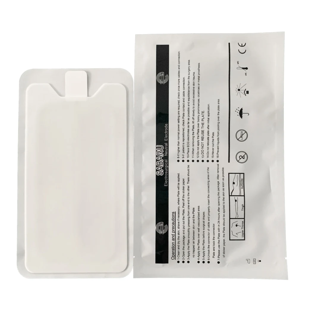 Disposable Foam 123*223mm Bipolar Adhesive Grounding Pad Gel Pad