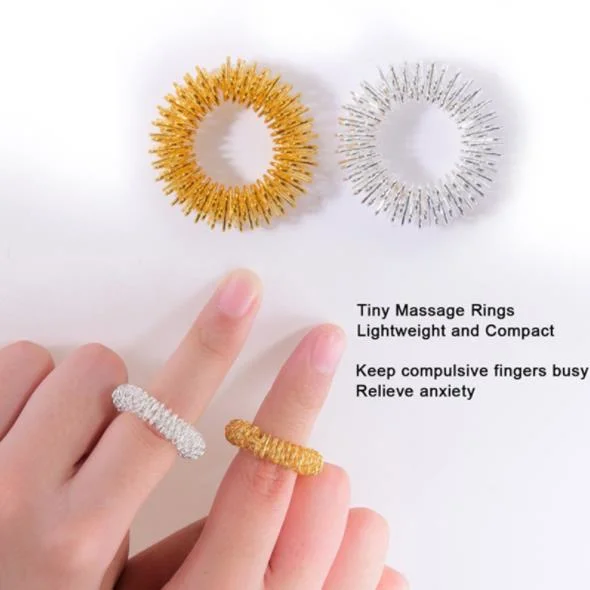 Amazon Trending Mini Finger Massage Ring for Stress Reducer Blood Improving Circulation Finger Acupressure Massage Ring