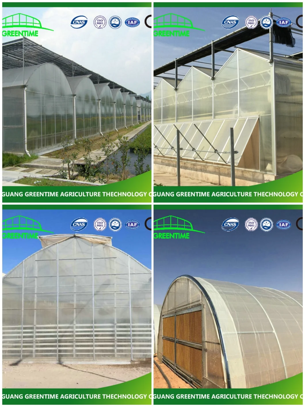 Hot Sale Multi Span PC Greenhouse with Cooling/Shading/Heating System