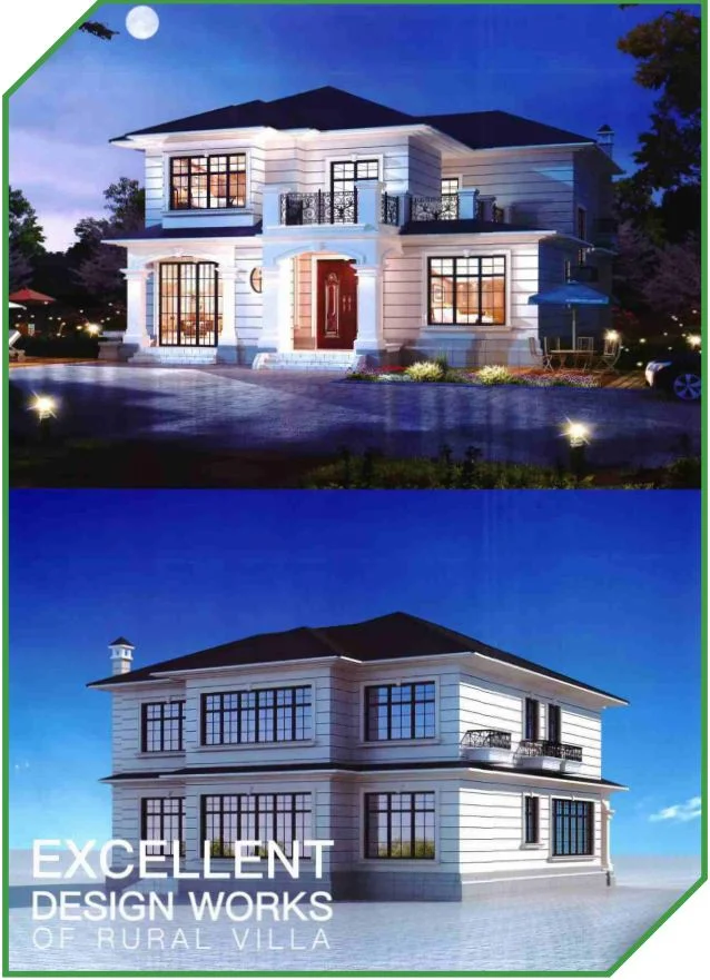 Modern Design Exported Light Steel Structure for Villa 2-Storey Green Prefab House
