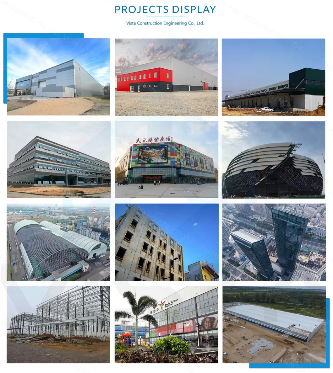 Customized Industrial Greenhouse Structural Steel Structures Frame Fabrication for Warehouse Greenhouse