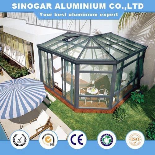 Customized Aluminum Sunroom Green House Winter Garden and Sun House with Skylight