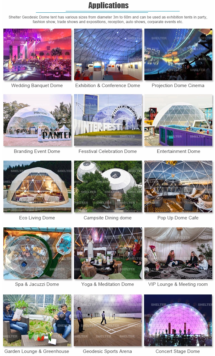 10m Geodesic Dome Clear Dome Tent 10m Dome for Science Museum