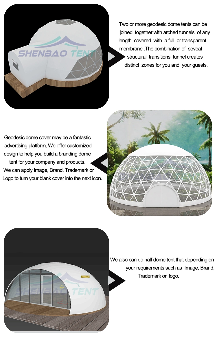 Half Sphere White Geodesic Dome Tent Greenhouse for Sale