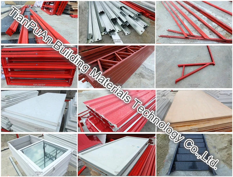 Fast Assembly Steel Sandwich Prefabricated House Kit for Temporary House
