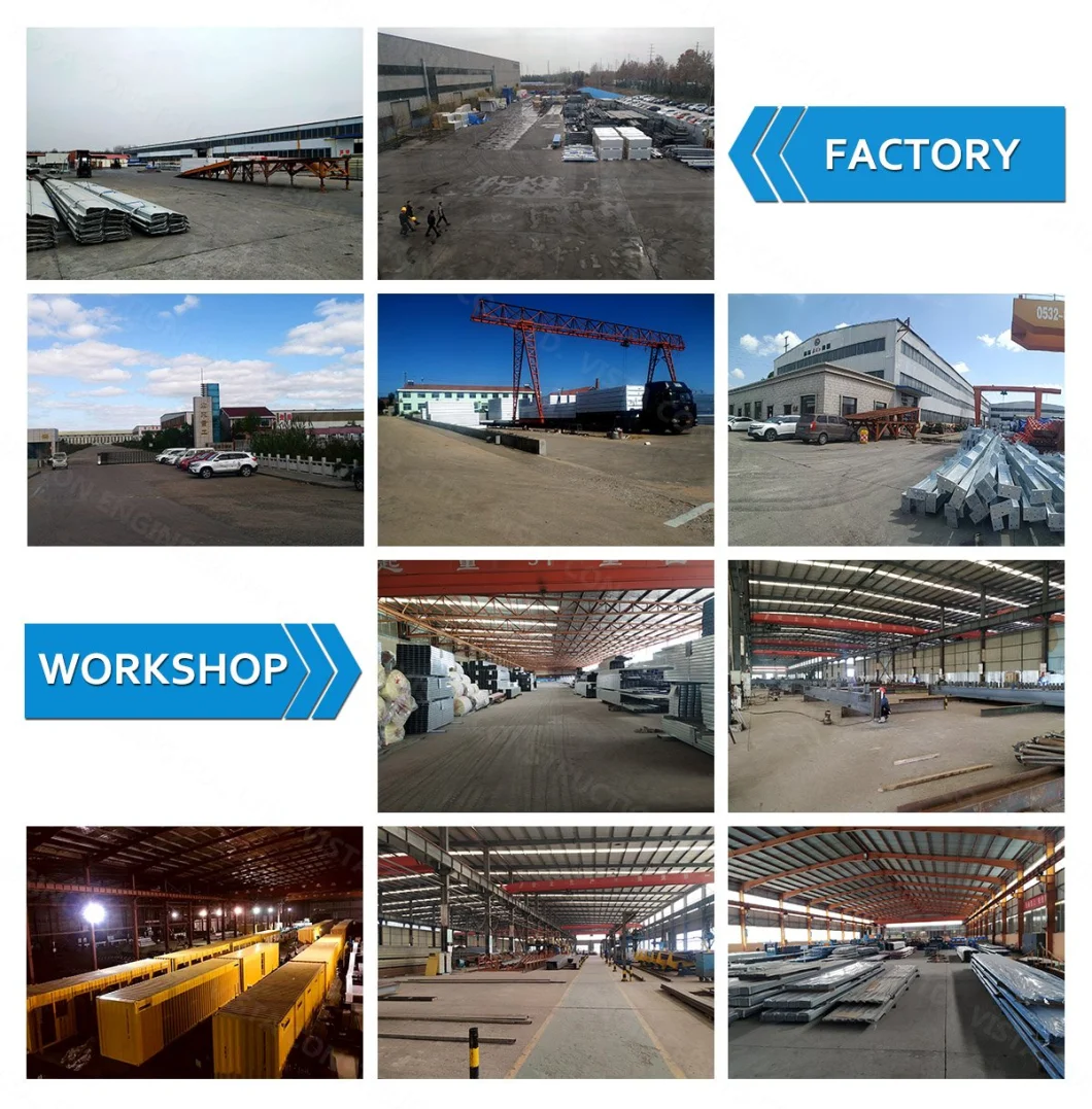 Customized Industrial Greenhouse Structural Steel Structures Frame Fabrication for Warehouse Greenhouse