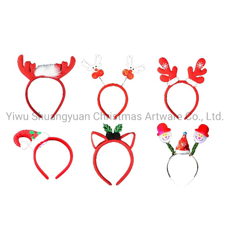 Christmas Hair Hoops Adorable Cute Head Hoops Headband Hair Bands Party Favors Supplies for Masquerade Party