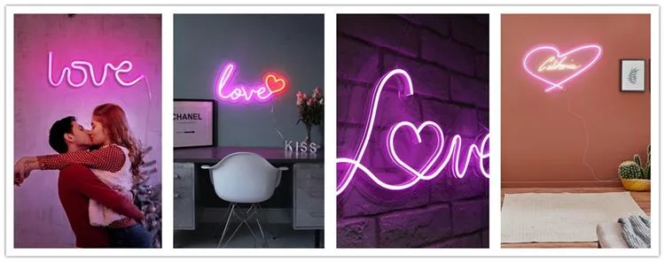 Customized Color and Customized Size Custom Moon LED Acrylic Neon Sign LED House Neon Sign Lighting