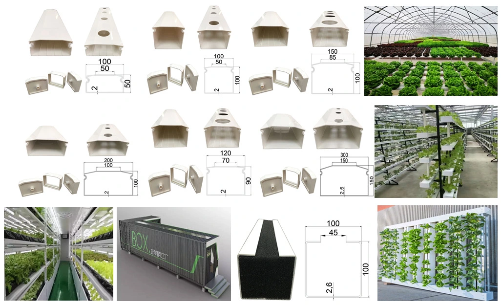 Building Material Vertical Farm Substrate Planting Trough Greenhouse Planting Growth Gutter in Nft Hydroponics System