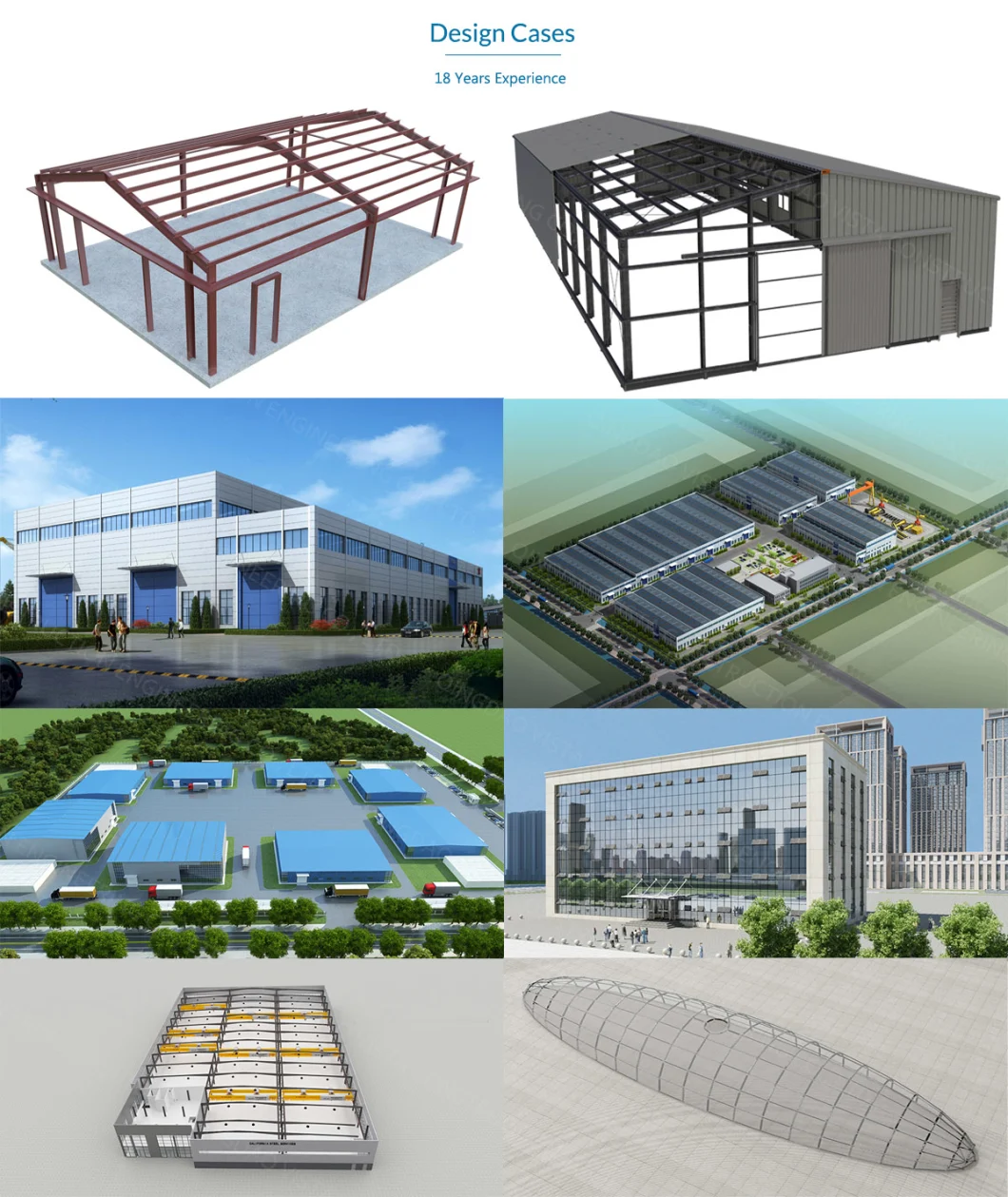 Customized Industrial Greenhouse Structural Steel Structures Frame Fabrication for Warehouse Greenhouse