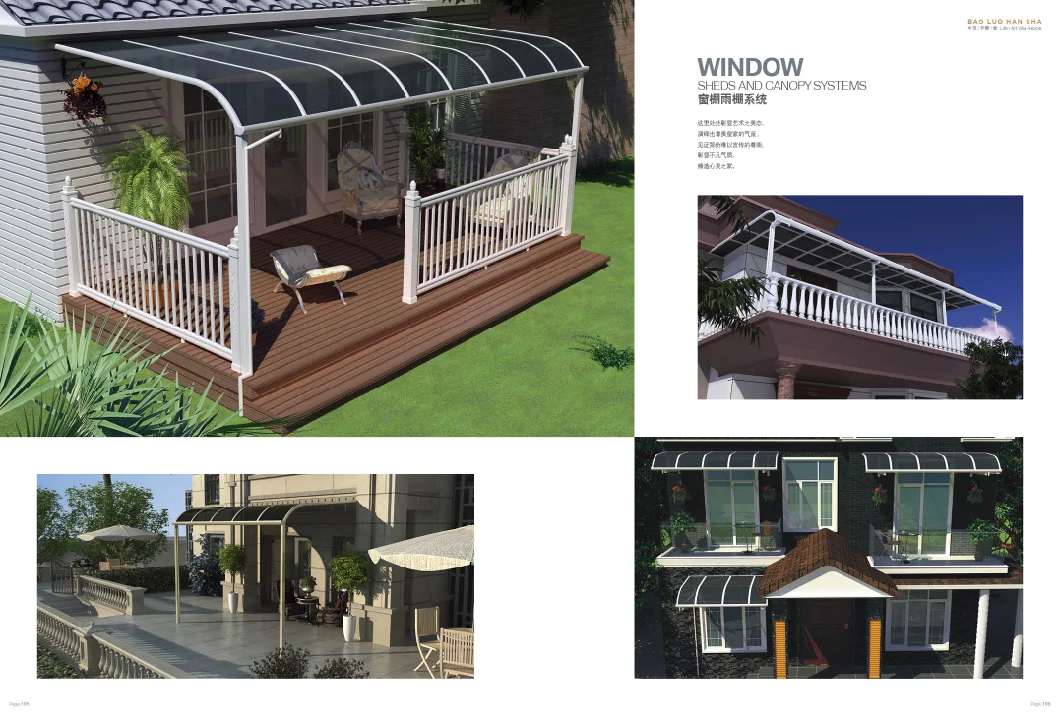 Sunroof Glass House Aluminum Sun Room Greenhouse Pergola for Balcony Building Project