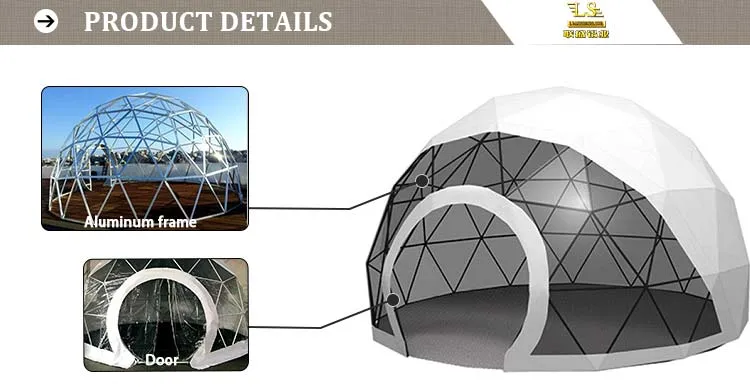 High Quality and Luxury Prefabricated Special Design Gazebo Glass Geodesic Transparent Dome Home Tent