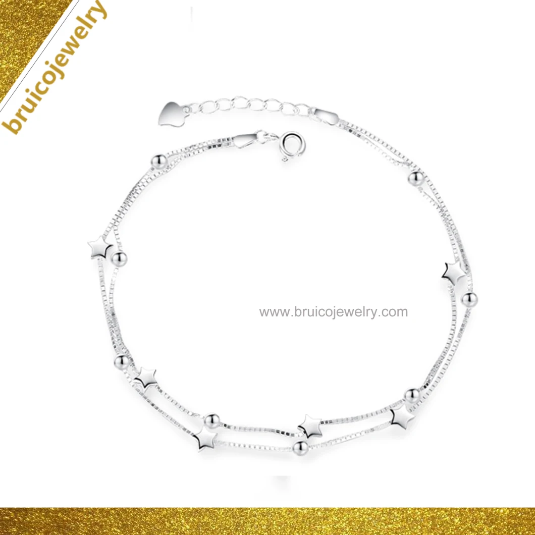 Star Fashion 925 Sterling Silver Jewelry Bracelet 9K 14K 18K Gold Plated Jewellery