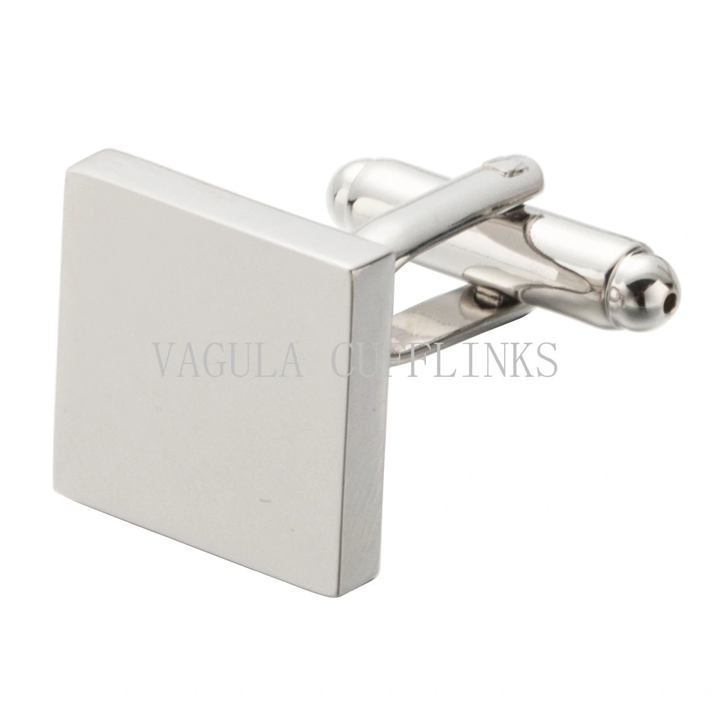 VAGULA Silver Plated Square Cufflink 701
