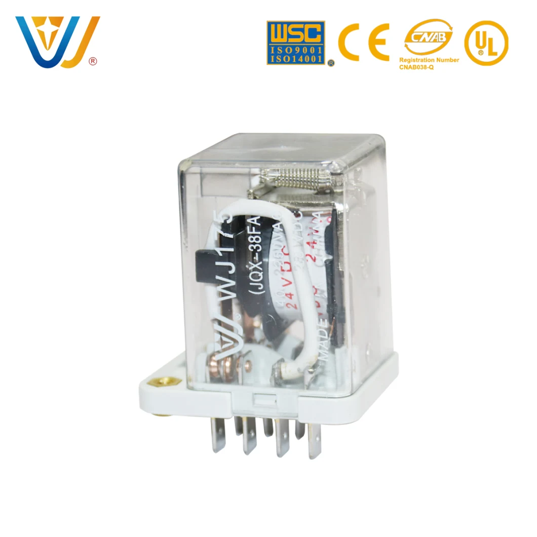 Jqx-38f 40A Wj Plug-in Relay with Pure Copper Enamelled Wire