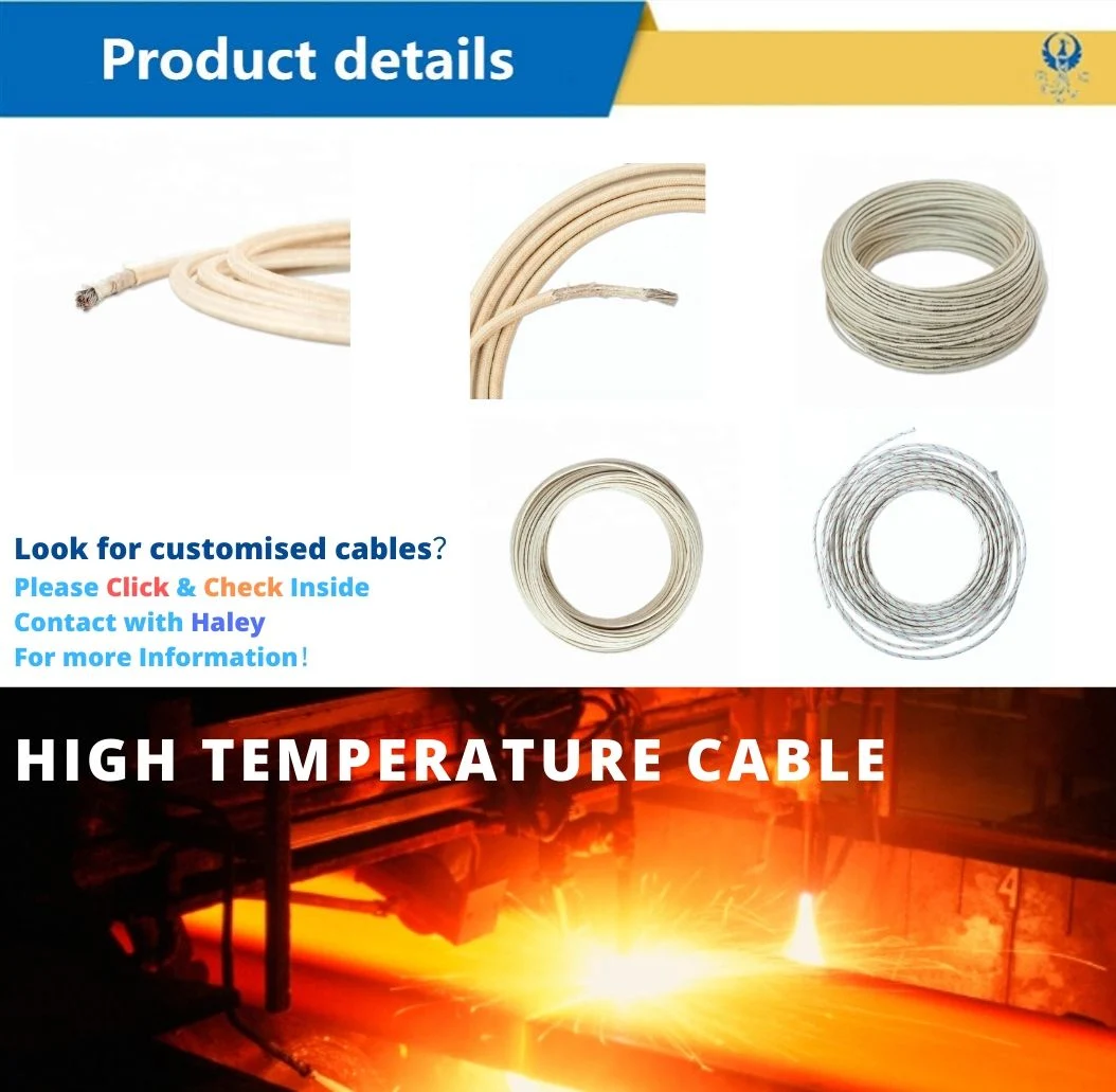 2.5mm2 Mica Tape Wrap Nickel Plated Copper Fiberglass Braided High Temperature Wire