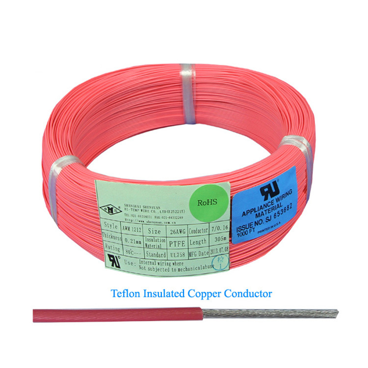 Single Core PTFE Insulated Electrical Nickel Copper Wire