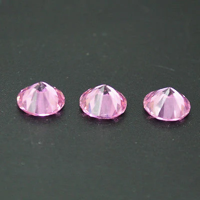 Pink CZ 1.75mm Round Cubic Zirconia for Silver Plated Jewelry