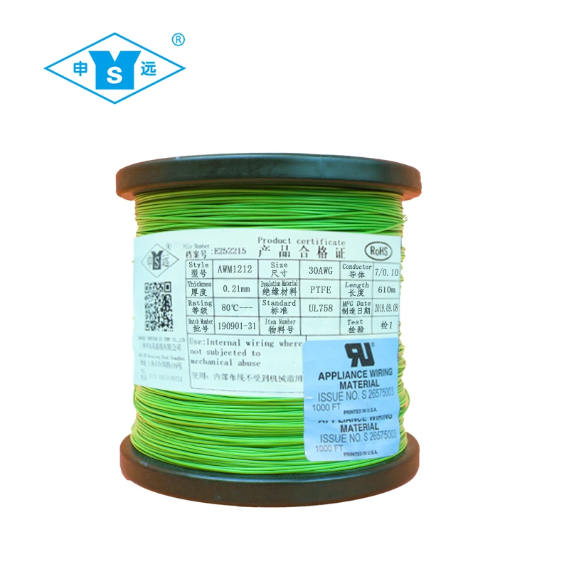 Silver Plated Copper Conductor PTFE Insulated Wire