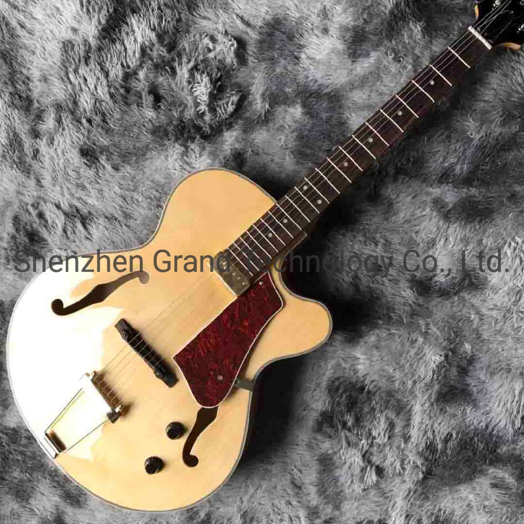 2020 New Model Custom Grand 5th Avenue Jazz Electric Guitar in Natural Imported Pickup and Tuner