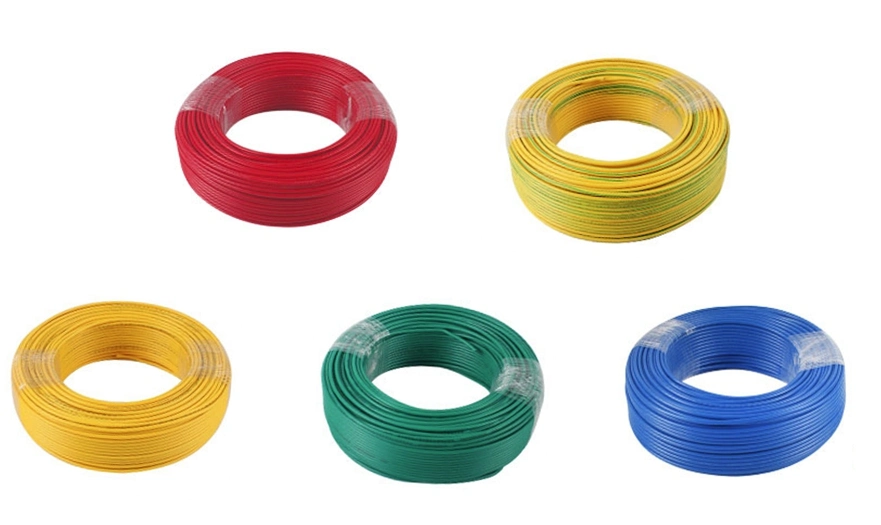450V/750V Electrical Cable Single Core Installation Electric 2.5 mm Electrical Colored Copper Wire