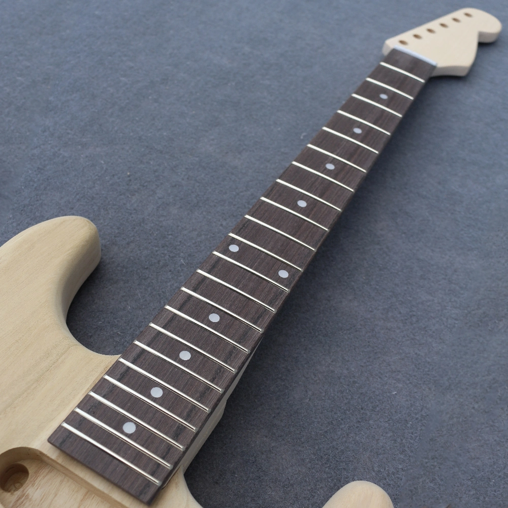Single Coil Pickup Paulownia Unfinished Guitar Body and Neck