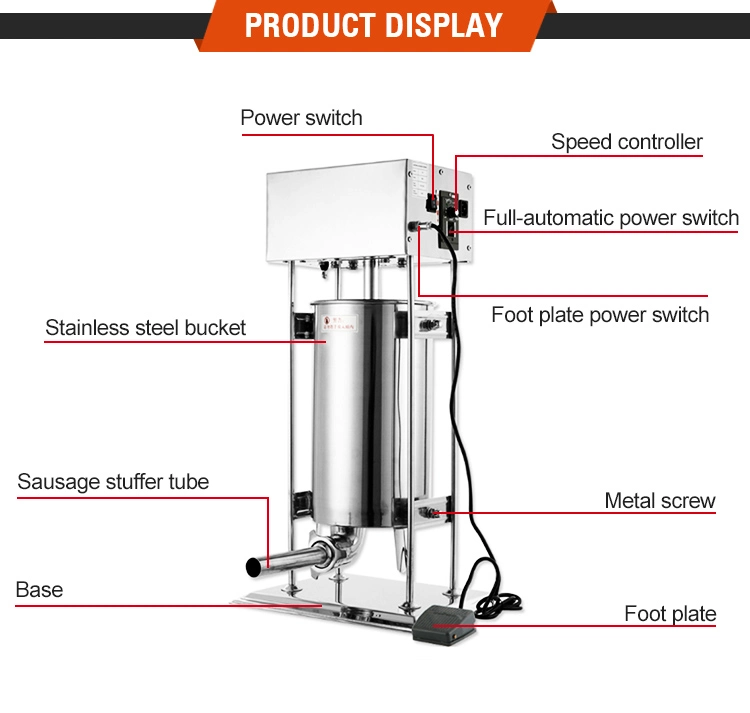 Industrial Chicken Rotisserie Sausage Making Machine Stuffer Meat Grinder&Sausage Maker Meat Sausage Making Machine