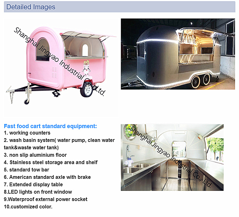 Ricycle Food Truck Fast Food Van /China Food Trailers/ Mobile Pizza Food Kiosk Cart for Sale