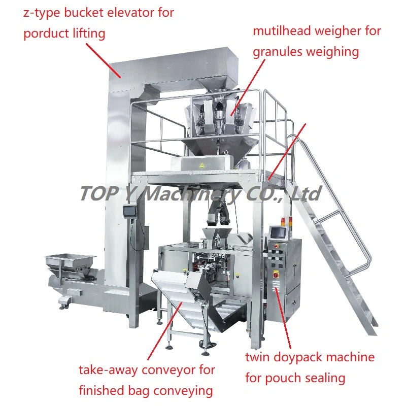 Beef Jerky Sliced Dried Beef Packing Machine with High Accurancy Multihead Weigher