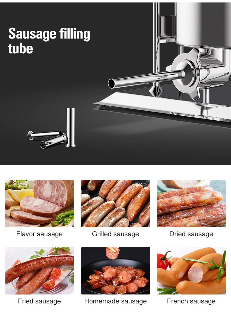 Manual Hr7l Commercial Hot Dog Sausage Maker Machine Vacuum Sausage Filler Vertical Sausage Stuffer