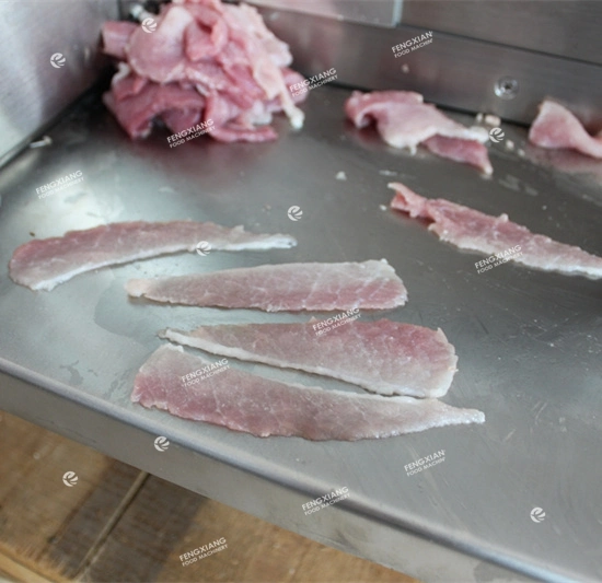 Cutting Thickness Adjustable Meat Slicing Machine, SUS 304 Frozen Beef Meat Slicer