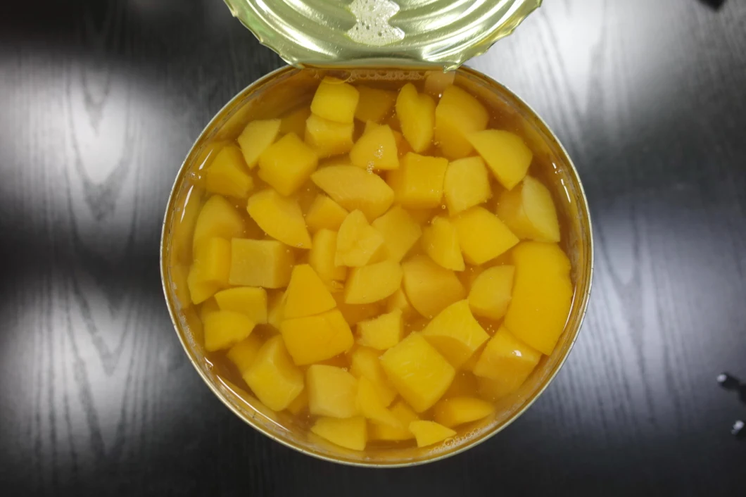 Canned Fresh Fruit 3kg Canned Yellow Peach Dices From Factory Price