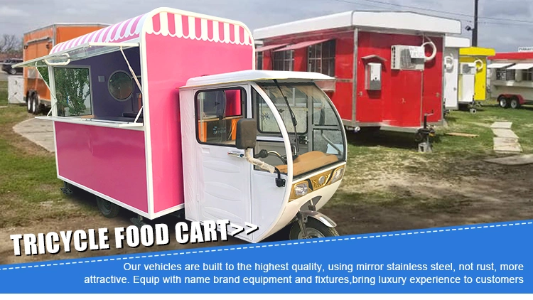 Low Price Ice Cream Trucks China Food Cart Food Tricycle Cart for Sale