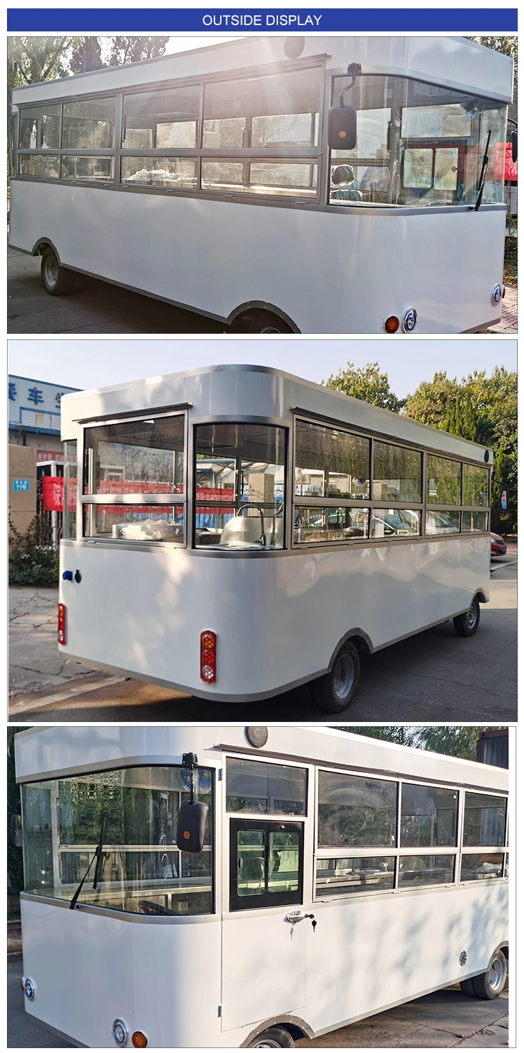 China Food Truck Ice Cream Coffee Vending Food Bus Cart for Sale