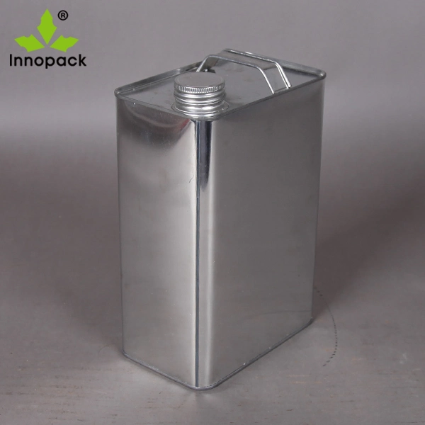 5 Gallon Metal Tin Can with Lid Square Rectangle Tin Can Packing