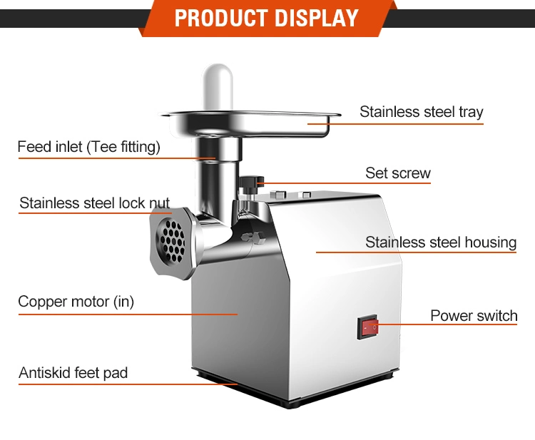 Industrial Meat Grinder Meat Processing Machinery Stainless Steel Meat Mincer Bacon Meat Slicer